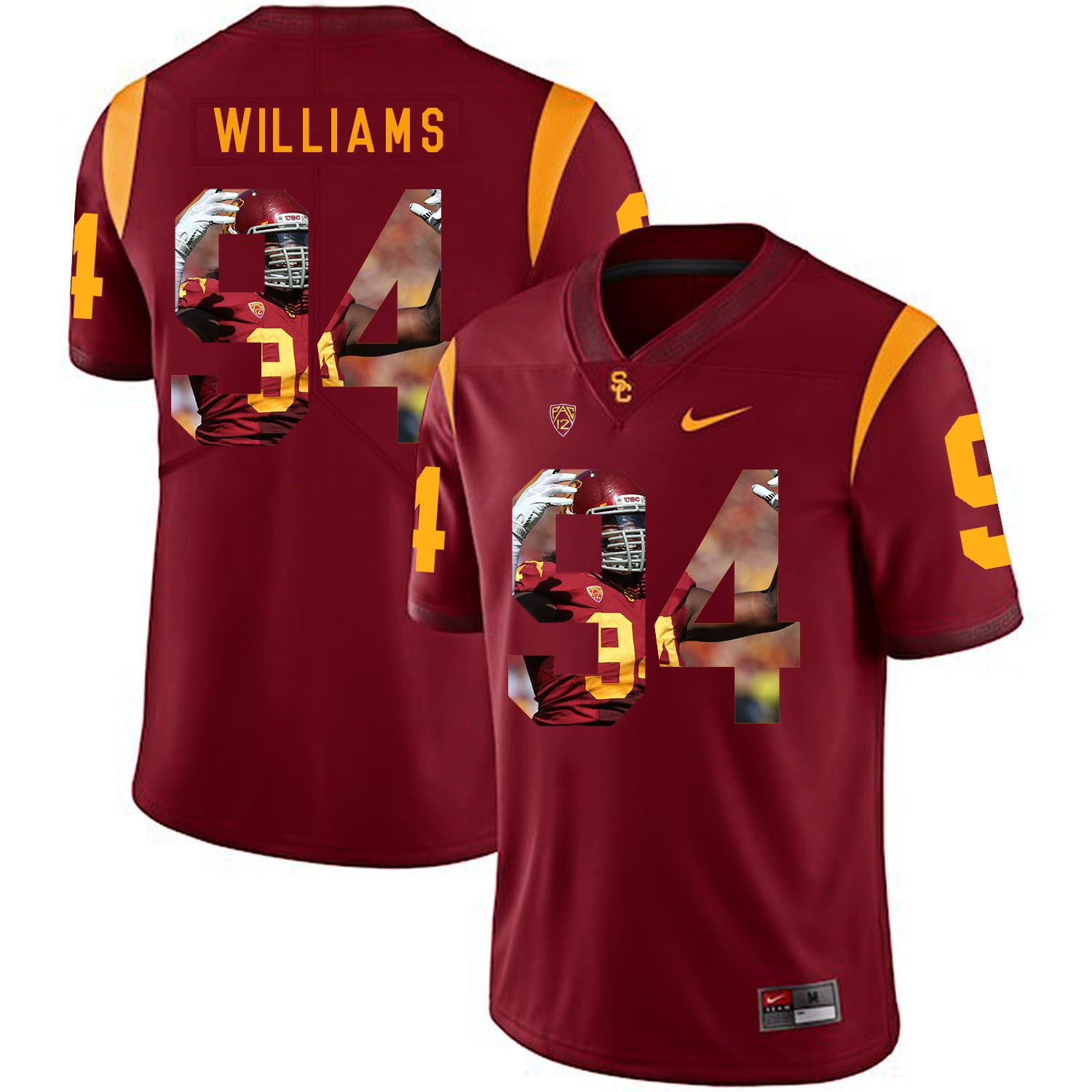 Men USC Trojans #34 Williams Red Fashion Edition Customized NCAA Jerseys